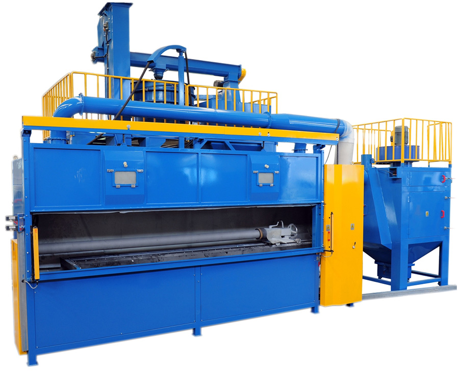 金属圆管喷砂清理机